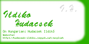 ildiko hudacsek business card